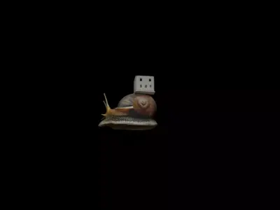 CUTE SNAIL  Low-poly 3D model