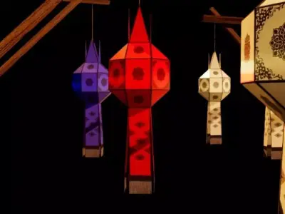 Yi Peng Lantern or Lanna Lantern Low-poly 3D model