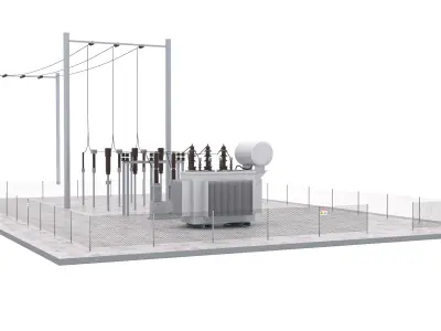 Electrical Substation 3D model buy