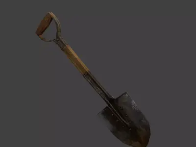 Background Shovel Low-poly Free low-poly 3D model