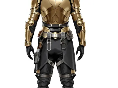 Vanguard of the Obsidian Order Elite Sentinel Armor Set Low-poly 3D model