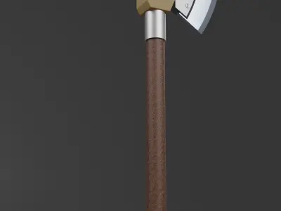 Electronic ax Low-poly 3D model