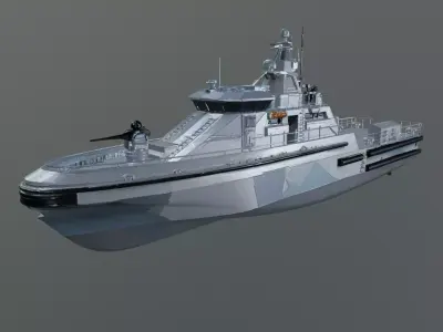 patrol boat 3D model
