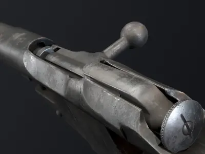 PBR Mosin Nagant Obrez Low-poly 3D model