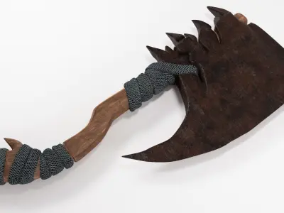 Battle Axe 3D model 13