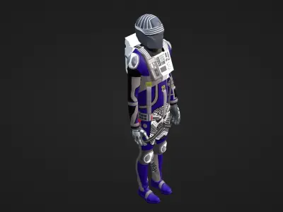 Robot Soldier - Assault Soldier Low-poly 3D model 26