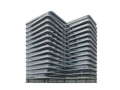 Parametric Glass Office Tower 3D model