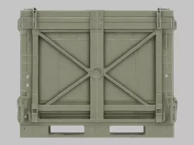 Cargo Box Model Low-Poly Low-poly 3D model