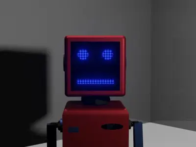 robot - cyberpunk Low-poly 3D model