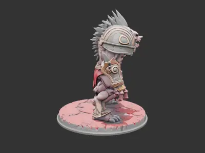Bone Plated War Beast Low-poly 3D model
