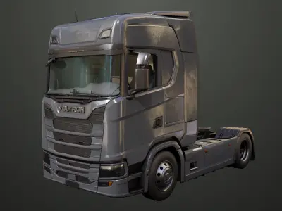 Heavy Truck Chassis 06 Interior All PBR Unity UE Textures  purchase 3D model