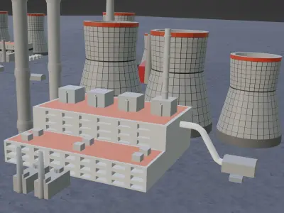 factory Low-poly 3D model purchase