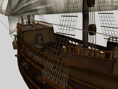 Mayflower  Sailboat 3D model