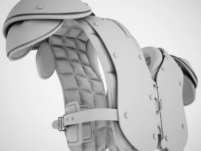 Football Shoulder Pad 01 3D model