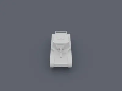 Cartoony Panzer Tank Destroyer Low-poly 3D model