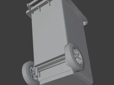 120 liter recycling bins 3D model