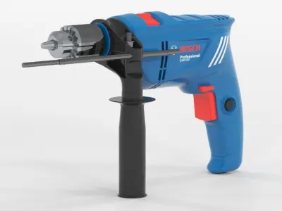 Bosch GSB 600 Corded Electric Impact Drill Low-poly 3D model