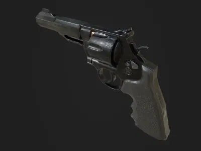 Revolver Magnum Pistol Trr8 357 caliber  Low-poly 3D model