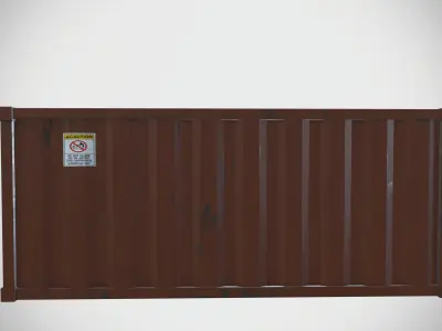 ISO Metal Shipping Container Low-poly 3D model