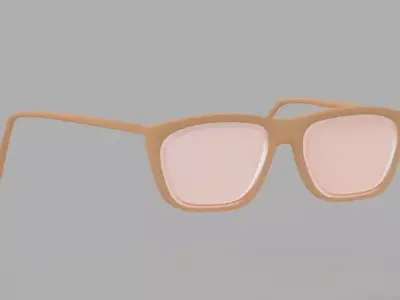 Glasses pair of sunglasses with lenses Low-poly 3D model
