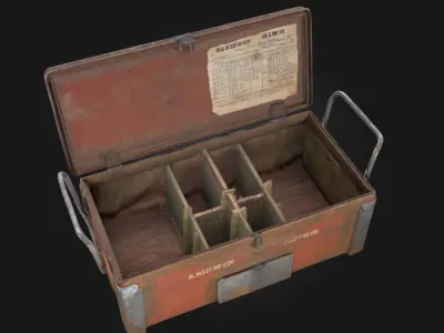Artillery Ammo Box  Rugged Storage for Heavy Firepower 3D model