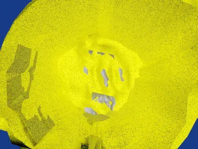 Rough golden surface paint weathering reveal aluminium layer  Low-poly 3D model