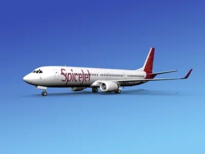 Boeing 737-900ER SpiceJet 3D model