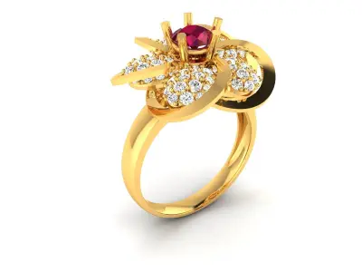 Women ring 3dm stl fbx obj render details 3D print model