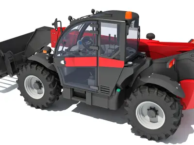 3D Grab Bucket Telehandler 3D model
