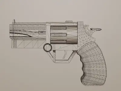 Rugged Revolver Free 3D model purchase