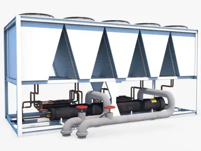 Air Conditioner 07 Low-poly 3D model