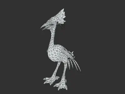 Alien Water Bird Animal Low-poly 3D model
