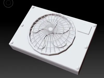 Industrial Object 05  Fan Low-poly 3D model Low-poly 3D model