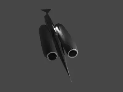 low poly car SSC Thrust Free low-poly 3D model