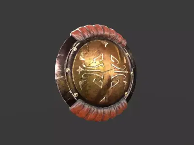 Shield 02 Low-poly 3D model