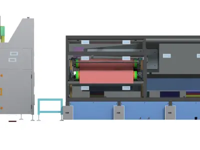 Laser Online Thickness Measurement for Battery Electrode Sheet 3D model
