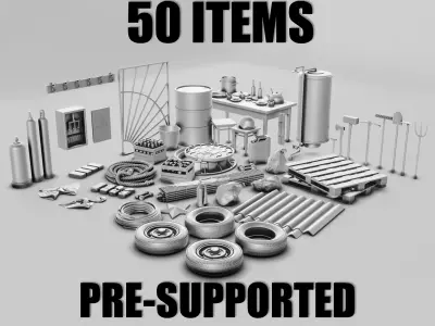 Soviet Warehouse Diorama Pack  3D print model