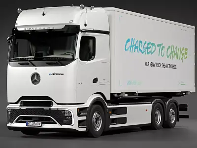 2025 Mercedes-Benz eActros 600 GigaSpace Box Truck 3D model