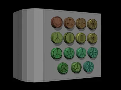 CGA Mechanical Sci-Fi Caps 01 3D model