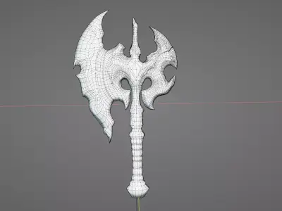Axe-Melee Weapon Low-poly 3D model Low-poly 3D model