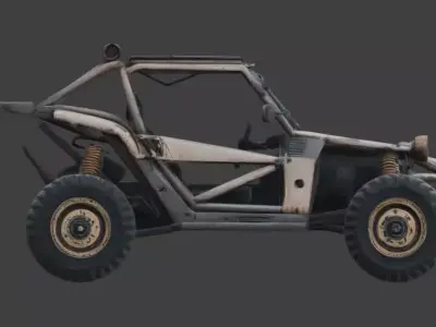 Rusted Apocalypse Desert Raider 3D Model Low-poly 3D model