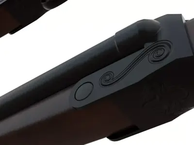 Double Barrel Low-poly 3D model purchase
