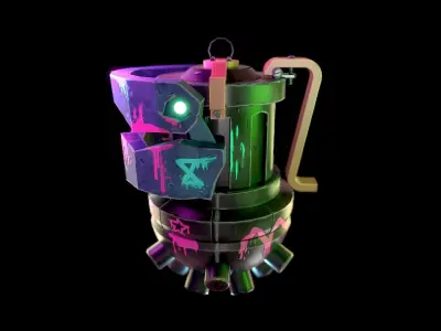 Jinx grenade from arcane Low-poly 3D model