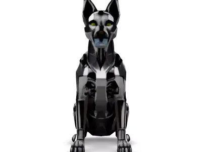 SciFi Robotic Dog 3D Model Low-poly 3D model