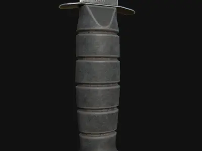 Combat Knife Game Asset 3D Model 3D model
