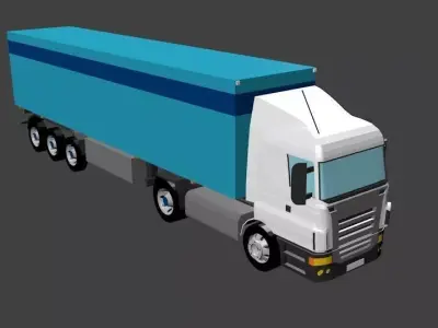 Truck Box  Low-poly 3D model