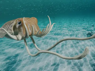 Cuttlefish rigged 3D model