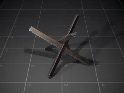 Anti-tank Barriers Low-poly 3D model