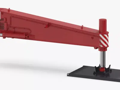 Crane Outrigger Large 01 Red 3D model