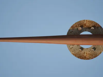 Baseball Bat With Disc brake Low-poly 3D model